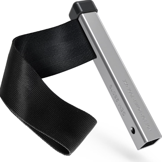 Adjustable 1/2" Drive Strap Wrench with Anti-Slip Nylon Belt. Universal for Car, Motorcycle, Semi Truck & Small Engine Oil Filter Removal