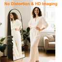 Arched Full Length Mirror, 56"x15" Standing Body Mirror for Wall, Silver