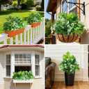 12 Bundles Artificial Plants Outdoor,UV Resistant Fake Greenery Stems with Large Shrubs Faux Plastic Plant for Outside Front Porch Planters Garden Window Box Patio Decor(Pot Not Included)