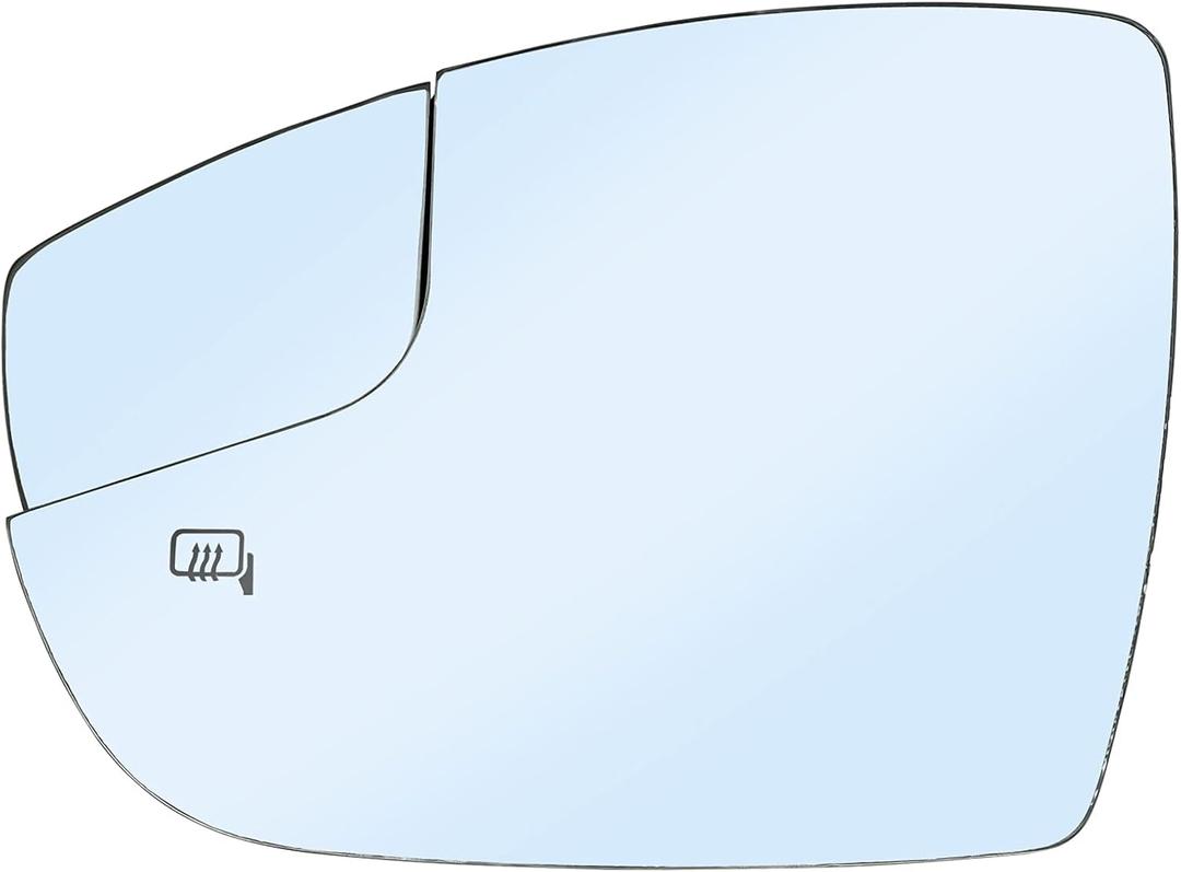 Driver Left Side Mirror Replacement for 2012-2018 Ford Focus Side Mirror Glass - Side View Heated Convex Mirror Glass with Rear Holder, Replace CM5Z-17K707-H