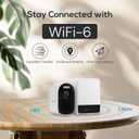 yeewise WiFi6 Solar Security Cameras Wireless Outdoor, 2K QHD Home Security System, 4-Cam Kit, 2.4&5GHz WiFi, Color Night Vision, Local Storage, IP66 Weatherproof, Works with Alexa, No Monthly Fees