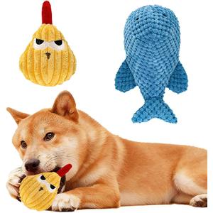 2 Pack Plush Squeakay Dog Toys,Soft Stuffed Dog Toys with Gentle Squeaker for Small & Medium Dogs,Indoor Play
