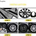 TangMiGe 4-Pack Universal Hubcaps Wheel Covers Replacement R16, Steel Wheel Rim Cover for Most Cars Trucks Sedans SUV, 16" 16 in Hub Caps (Silver Color, 16 inch)