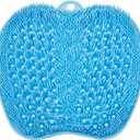 BESKAR Larger Foot Scrubber Mat with Non-Slip Suction Cups- Cleans, Smooths, Exfoliates & Massages Without Bending, Circulation & Soothes Tired Feet, Great for Shower or Bathtub (Blue)