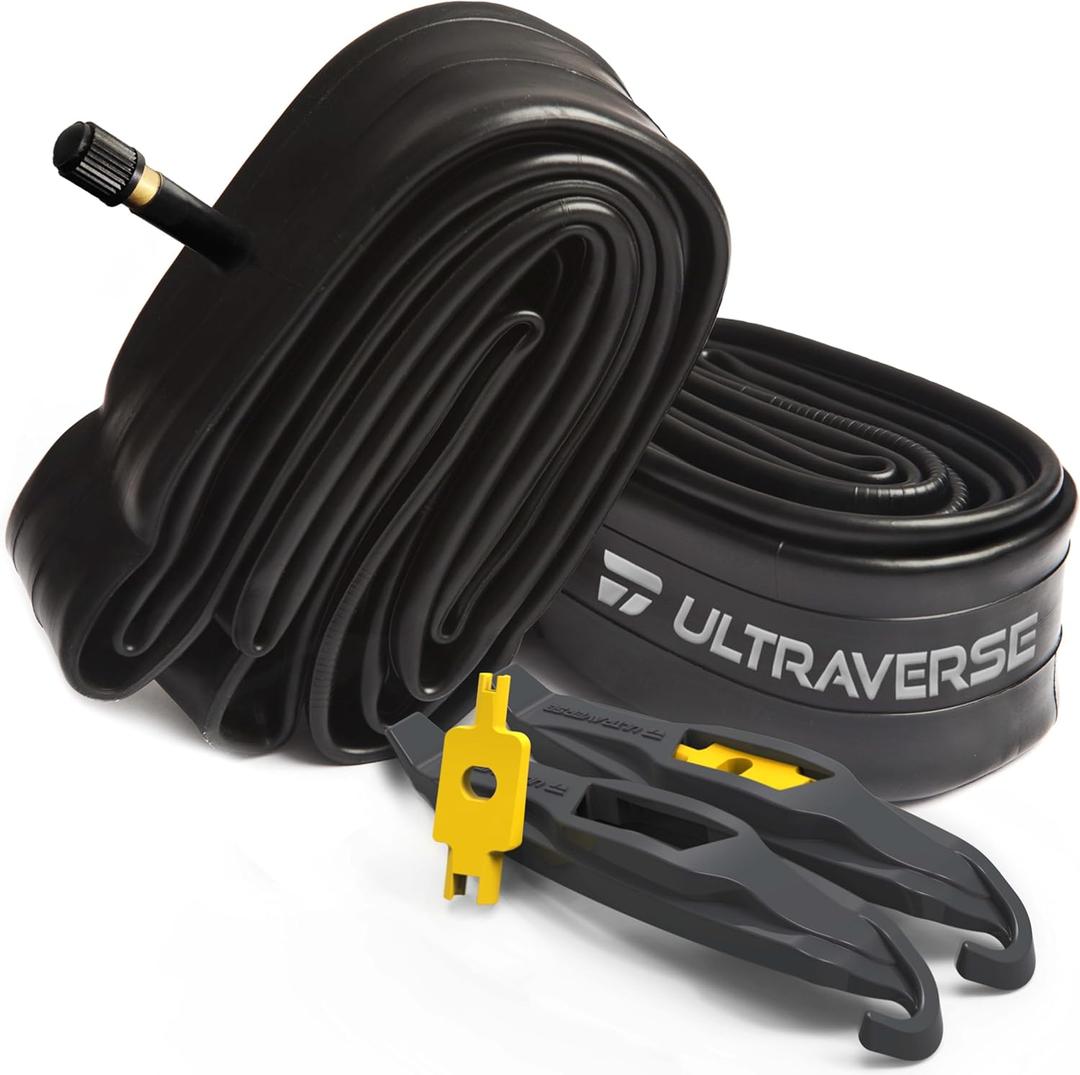 Ultraverse Bike Inner Tube for 20 X 1.75/1.95/2.10/2.125 inch Bicycle Tire Sizes with Schrader Valve - Rubber Tubes for Kids MTB, BMX, Cruisers  Set of 2
