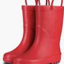 Lone Cone Premium Natural Rubber Rain Boots for Toddlers and Kids with Solid Design, 7