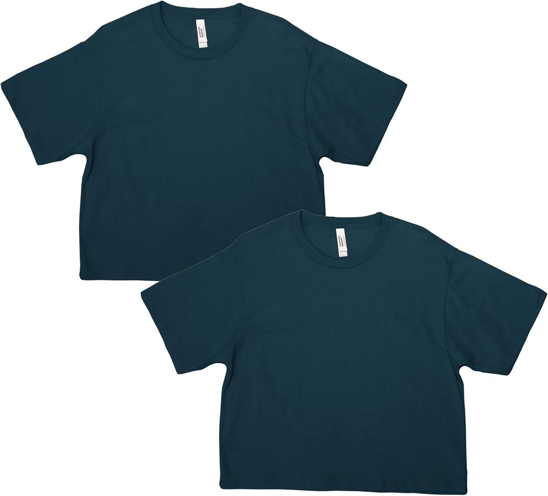 American Apparel Women's Fine Jersey Boxy Style G102 T-Shirt (2-Pack) (M)