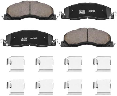 SUPLABEL D1399 Front Brake Pads Replacement For Dodge Ram 2500 2009-2010,Ram 3500 2009-2010,For Ram 2500 2011-2018,Ram 3500 2011-2018 Brake Pad Set w/Hardware