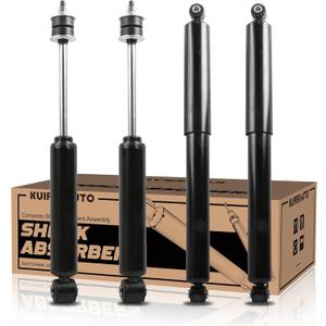 KUIPERAUTO 344049 344379 Front+Rear Suspension Struts Shocks Complete Assembly Shock Absorbers Compatible with 1997-2004 Dodge Dakota Compatible with 1998-2003 Dodge Durango (Set of 4)