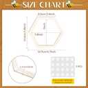Gerrii 24 Pcs 5.8 Inch Honeycomb Decorations Unfinished Wooden Hexagon Wall Decor Hexagon Wall Stickers Decorative Wood Honeycomb Beehive Sign for Baby Shower Honeybee DIY Birthday Party Decor
