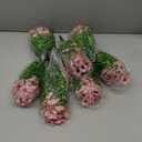 trytuny Artificial Flowers for Outdoor, UV Resistant Fake Silk Flowers, Realistic Faux Plants for Outside Indoor Porch Patio Window Box Planter Home Decor (20, Pink)