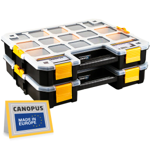CANOPUS Craft Organizer, Hardware & Parts Organizer, 2 Pieces Set Tool box
