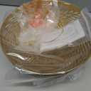 Floor Lamp Shade Replacement for Floor Lamp Shade - ALUCSET Ceiling Fan Replacement Globes 12.2x4.9x7.5 Inches Fitting Opening 1.65" Etching Small Chrysanthemum Metal Lamp Shade (Black Gold)