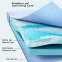 PERLECARE Twin XL Mattress Topper - 3 Inch Cooling Gel Memory Foam Bed Topper for Pressure Relief, Supportive and Soft, Non-Slip and Washable Cover, Made with CertiPUR-US Certified Foam (Medium Soft)