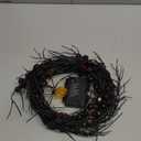 Halloween Decorations,Halloween Garland with Purple & Orange Lights 8 Modes Timer, 6 Ft 54 LEDs Artificial Willow Vine Twig Pumpkins Bats Home Wall Fireplace Indoor