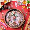 Hotop 48 Pcs Christmas Nutcracker Iron on Patches Colorful Sew on Embroidered Nutcracker Applique Repair Patch Soldier Figures Christmas Patches for Xmas Hat Clothing Backpack DIY Craft