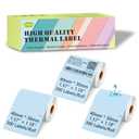 Macaron-Blue 40mm x 30mm Thermal Labels Compatible for Supvan T50M Pro, Phomemo M110, 1.57''x1.18'' Label Maker Tape Refill, Weatherproof & Tear-Resistant Thermal Stickers (Blue, 900 Sheets)