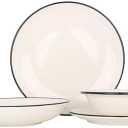Bonna Dinnerware Set (Medium) - Linea Black - 24 pieces - 6 Persons - Porcelain