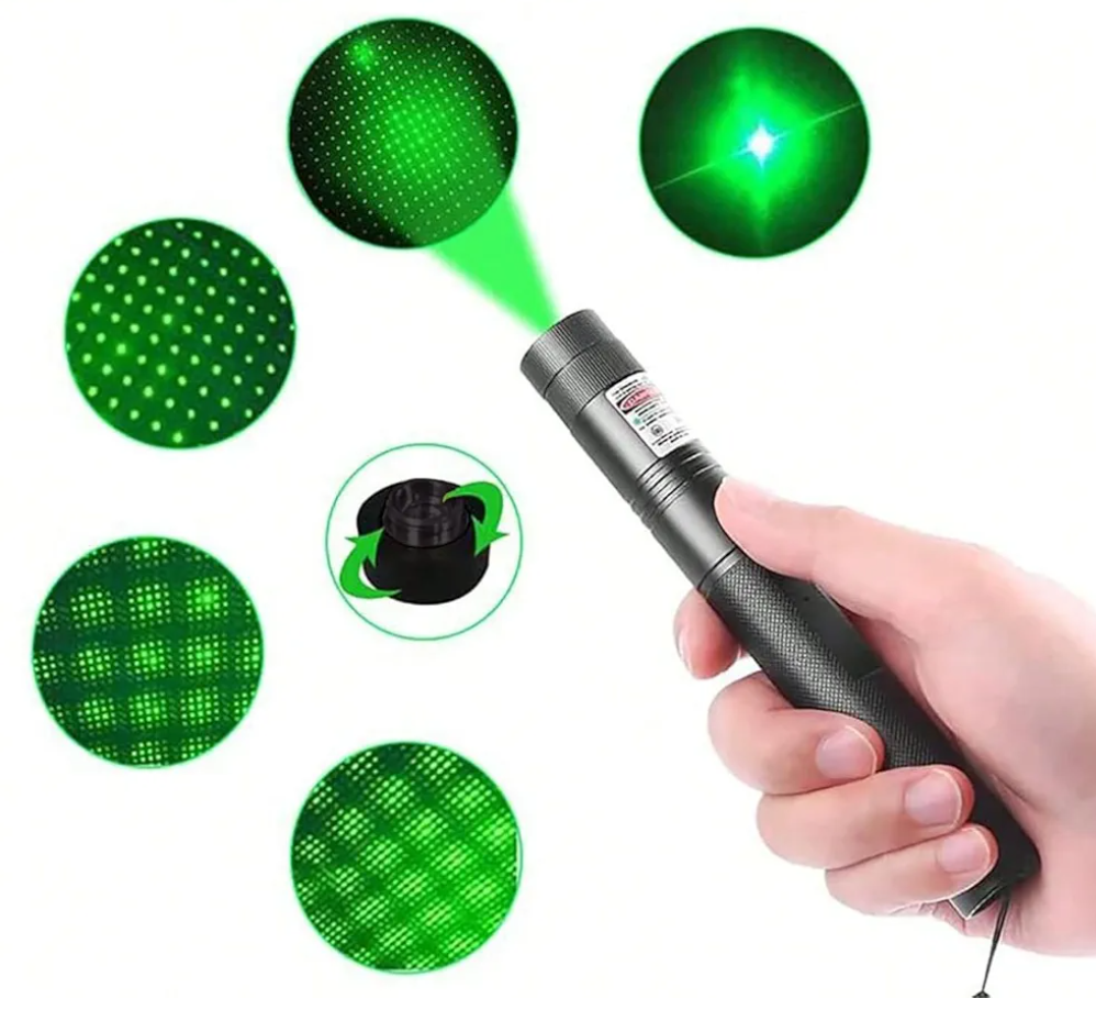 Long Range Green Laser Pointer, USB Charging, Presentation, Interactive, Pet Toy Pointer