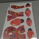 2 x Christmas Bulb Light Window Clings - Winter Car Refrigerator Decorations Stickers for Holiday Xmas Home Kitchen Living Room - Door Window Seasons Decals