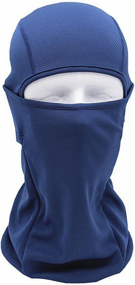 3 x 7in1 Balaclava Face Mask Windproof Neck Warmer Breathable Hood Quick Dry Cycling Headgear (40X22CM, Blue)