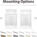 DEZ FURNISHINGS Cordless 1.5" Light Filtering Top Down Bottom Up Cellular Shade, 23.5" W x 48" H, White