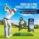 Premium Golf Hitting Mat for Indoor & Outdoor Practice Professional Turf Golf Mat for Driving Range, Backyard & Home Use Portable Golf Practice Mat with Realistic Grass Surface and Accessories