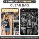 Oraben Clear Backpack Stadium Approved, Clear Bag 12 x 6 x 11 in, Small Transparent Backpack for Concerts, Sports Events, Festivals, Waterproof, Adjustable Straps, Women Men