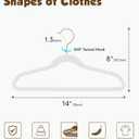 Smartor Kids Velvet Hangers 50 Pack, 14 Inch Premium Non Slip Kids Felt Hangers for Closet, Space Saving Toddler Clothes Hanger for Youth's Childrens' Clothes (Rose Gold Hook)- White