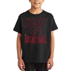 Junk Food NBA Team Basketball - Officially Licensed Kids Short Sleeve Fan T-Shirt for Boys & Girls (Large, Black)