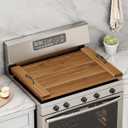 BLUEWEST Noodle Board Stove Cover, Acacia Wood Stove Top Board for Gas Burners and Electric Stove, Extra Thick Wooden RV Stovetop/Sink Cover - Tray for Kitchen Counter Space