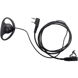 Caroo D Shape Earpiece Headset with Mic PTT Compatible with Baofeng UV-5R BF-888S BF-F8HP BF-F9 UV-82 UV-82HP UV-82C Kenwood TK-2107 TK-3107 Walkie Talkies Two Way Radio 2 pin