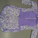 Teen Girls Tankini Swimsuit Long Sleeve Printed Two-Piece Swimwear Summer Bathing Suit (15-16 Years, Purple)