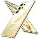 TORRAS Magnetic Shockproof for Samsung Galaxy S24 Ultra Case, 8N Mighty Magnetic, 12FT Military Grade Drop Tested, Compatible with MagSafe, Protective Slim Case for Samsung S24 Ultra Case, Clear