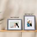 Egofine 9x12 Picture Frame Made of Solid Wood Covered by Plexiglass, Wood Frame for Pictures 5x7/6x8 with Mat or 9x12 without Mat, Tabletop and Wall Mounting Display, Dark Grey