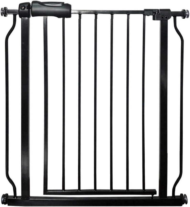 Pet Dog Gate, Extra Wide Safety Automatically Close Door, Expandable Indoor Barrier for Stairs Room Dividers, 74-265.9cm(Black,146~157.9cm)