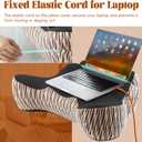 Reading Pillow for Lap, Memory Foam Lap Desk Pillow for Adult Gaming, Reading, Crocheting, Resting or Working, Soft Laptop Pillow for Bed Car Couch Floor(Black)