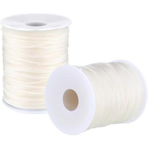 PVC Decoy Line 2 Rolls Waterfowl Decoy Cord Line 110m Anti Corrosion Durable Tangle and Rot Free 360 ft Bait Rope for Fishing Outdoor Use Floating Duck Decoys Hunting Accessories (Clear)