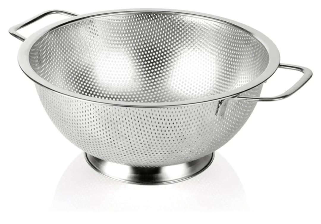 Gulex Colander Stainless Steel 3-Quart, Strainer for Kitchen Food, Dishwasher Safe