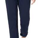 Amazon Essentials Women's Mid-Rise Slim-Fit Stretchy Cropped Tapered Leg Khaki Pants  (8, Navy)