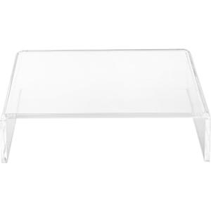 CiaoHER Museum Standard Clear Acrylic Large Square Display Riser Pedestal (1/4 inch Thick) (18''x18''x4.5'', 2pack)