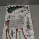 Buiory 3D Removable Creative Forest Tree Wall Decals Animals Elk Birds and Pine Silhouette Wall Stickers DIY Peel and Stick PVC Decor for Kids Boys Girls Bedroom Playroom Classroom Nursery Living Room