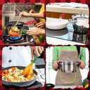 Patelai 8 Pack Christmas Cast Iron Skillet Handle Covers Red Green Hot Pot Handle Holder Cover Heat Resistant Non Slip Cast Iron Skillet Potholders Sleeves Protector for Kitchen Cooking Baking BBQ