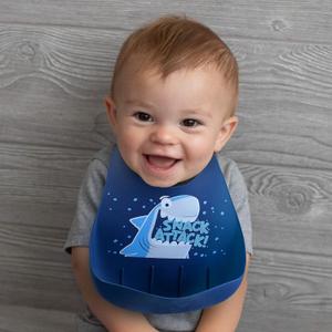 Neat Solutions 3 Count Silicone Bib Set, Boy