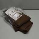 YoungsTex Dark Brown Linen Curtains for Living Room 2 Panels, Chocolate Light Filtering Window Drapes with Rod Pocket Back Tab Textured Semi Sheer for Dining Bedroom, 52 X 72 Inch