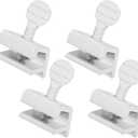 Window Locks, 4 Packs, Stainless Steel Sliding Door Security Lock Single Adjustable Horizontal Sliding Window Child Safety Locks Home Security Windows Stopper for Up and Down Windows (White Coated)