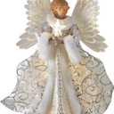 Angel Christmas Tree Toppers, Angel Tree Toppers with Lights, Light Led Lamp Ornament Art Craft Supplies for Indoor Garden Yard Decorations Christmas Top Angeled (Type-b)