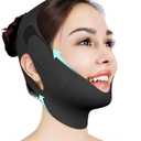 Chin Strap for Sleeping, Adjustable Chin Strap, Jaw Strap, Jawline Shaper, V Line Lifting Mask, Black, M