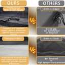 Fireproof Document Bag 2200F/5200F, 1511"with Zipper and Reflective Strip,Heat Insulated Fireproof/Waterproof Bag for Cash, Documents and Valuables, Large Black-5200F