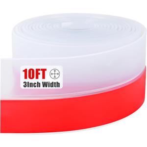 Draft Seal Tape for Doors and Windows 3 in x 10 Ft Silicone Weather Stripping Extra Thick 2mm Door Seal Strip with Strong Adhesive Draft Insulation Stopper Side Seal - Clear